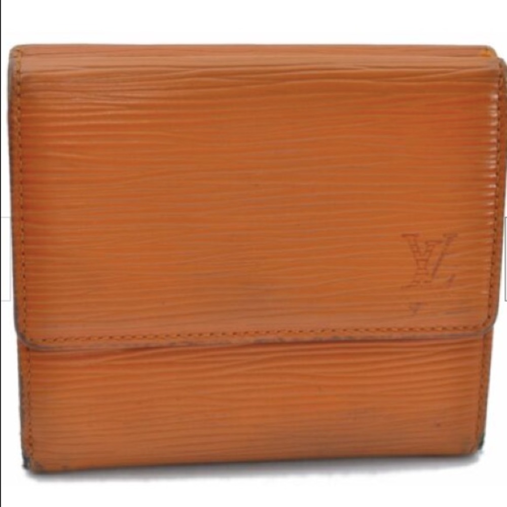 Louis Vuitton Epi Porte Monnaie Billets Cartes Wallet Brown